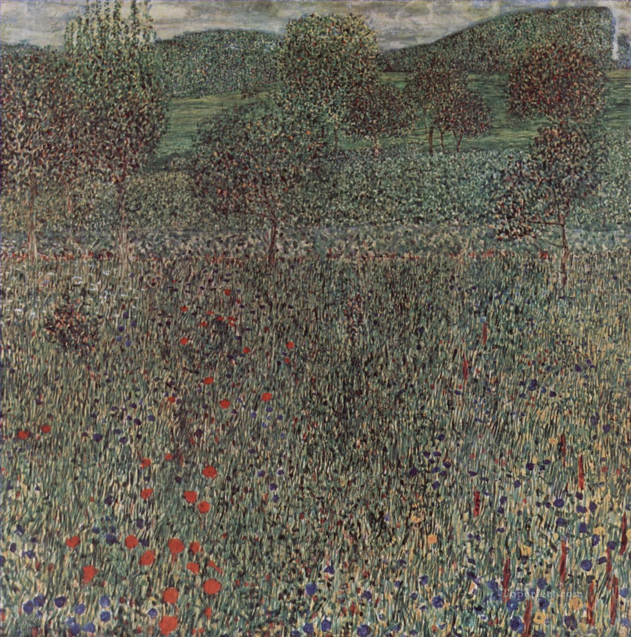 Campo floreciente Gustav Klimt Pintura al óleo